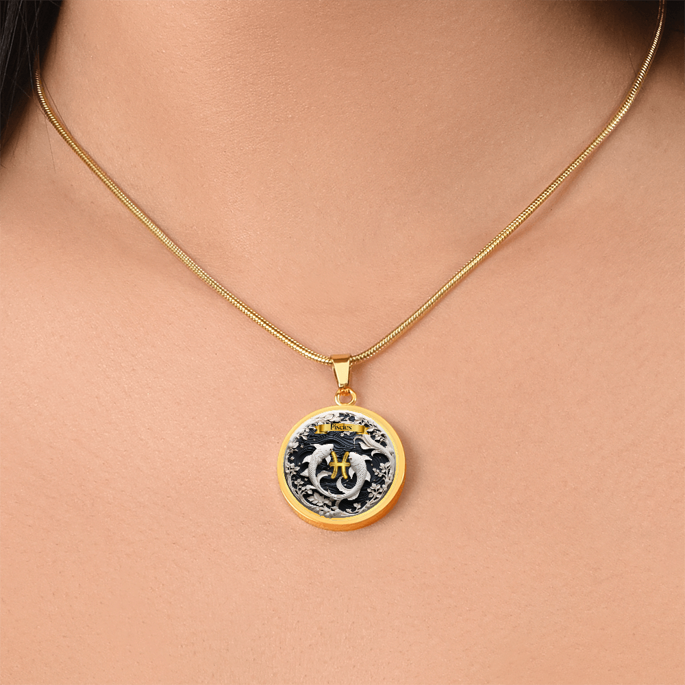 Pisces Zodiac Sign- Custom Crafted Necklace ShineOn Fulfillment