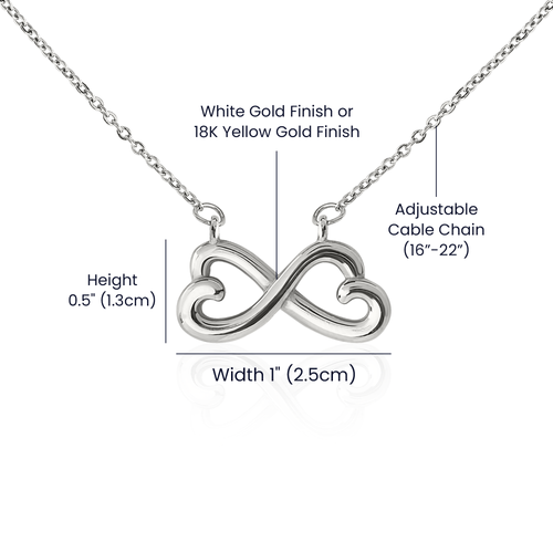 "To Everlasting Love" - Custom Crafted  Looped Hearts Necklace ShineOn Fulfillment