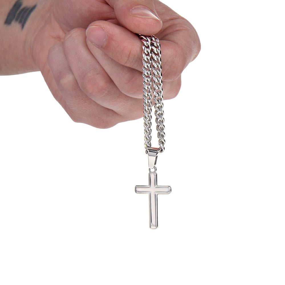 To My Amazing Dad - Custom Cross Cuban Link Chain ShineOn Fulfillment