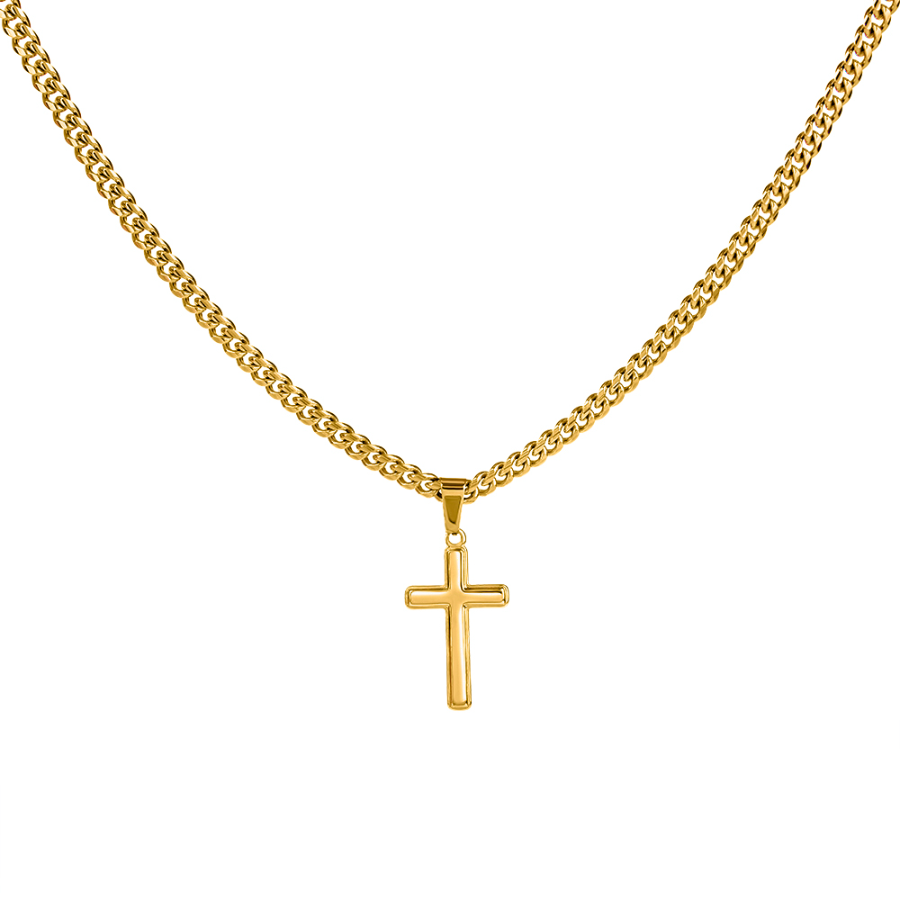Powerful Motivation Message - Artisan Cross With Cuban Link Chain ShineOn Fulfillment