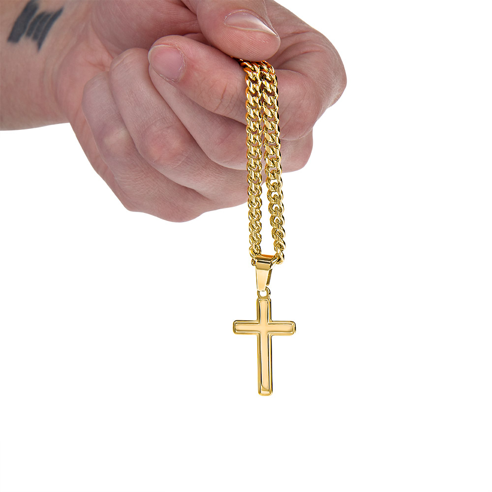 Spiritual Motivation- Cross Cuban Link Chain ShineOn Fulfillment